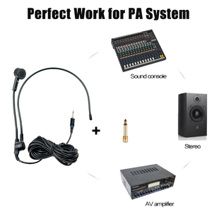 Có Dây 3.5Mm PA Hệ Thống Headband <span class=keywords><strong>Microphone</strong></span> Với 6.35 <span class=keywords><strong>Adapter</strong></span> Năng Động Tai Nghe <span class=keywords><strong>Microphone</strong></span> Cho Giảng Dạy Giai Đoạn Giáo Viên - Product Image 3
