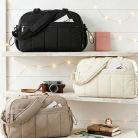Sac fourre-tout matelassé multi-usages, sac de sport et de voyage grande capacité avec bandoulière amovible, sac à bandoulière quotidien pour femme