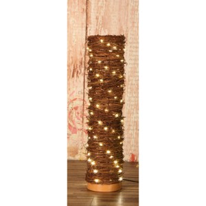 Lampe sur pied tressée moyenne à LED, fonctionnant sur piles - Product Image 1