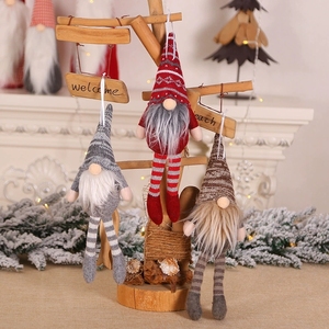 Figuras Decorativas Navideñas de Personas del Bosque en Pose Sentada, Miniaturas para Colgar en el Árbol de Navidad, Decoración para Estantes y Hogar - Product Image 3