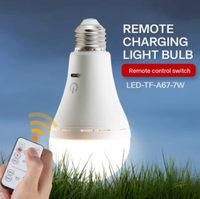 Ampoule d'urgence rechargeable et dimmable Everstar A67 E27 avec interrupteur tactile et télécommande – Offre spéciale pour entrepôts – Lumière LED SMD