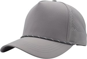Gorra de rendimiento perforada personalizada para hombre con cuerda, transpirable, que absorbe la humedad, repelente al agua, gorras cómodas Snapback para hombres - Product Image 4