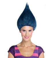 Perruque de cosplay pour spectacle de scène de Noël, perruque d'elfe oignon arc-en-ciel pour adultes, perruque de fête d'Halloween pour trolls