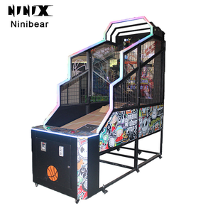 ชุดเครื่องยิงลูกบาสเก็ตอัตโนมัติ 360 องศา ยี่ห้อ Young Shoots พร้อมเชือกฝ้าย ชุดนับถอยหลัง ใช้เหรียญ  แบบพับได้ สำหรับ 2 ผู้เล่น รับประกัน 1 ปี - Product Image 6