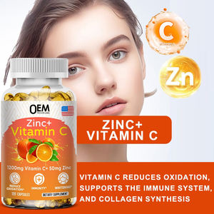 OEM: mg فيتامين C مع كبسولات سوفتجيل الزنك فيتامين C مع مكملات دعم المناعة القوية من الزنك المضادة للأكسدة - Product Image 3