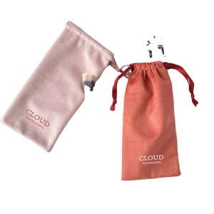 Pochette en velours doux et épais pour bijoux et montres, sacs de voyage pour cosmétiques, sac anti-poussière pour téléphone, impression de logo personnalisable - Product Image 1