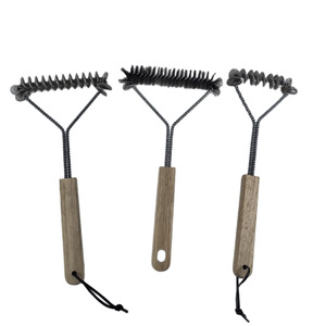 Cepillo de alambre rizado de madera de caucho con mango de madera para limpieza de hornos, parrillas, jaulas de pájaros y barbacoas - Modelo 028 de Simplicidad Moderna - Product Image 5