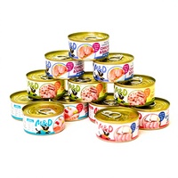 Nourriture humide pour chat de qualité supérieure, riche en protéines, en conserve de 85 g, saveur poulet et saumon, viande fraîche, friandises pour chat en boîte