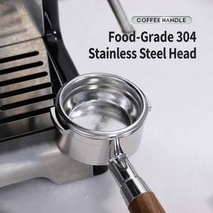 Portafiltro sin Fondo <span class=keywords><strong>Welhome</strong></span> Espresso de 58 mm con Doble Asa de Madera Sólida, Herramienta de Barista para Cafetera de Acero Inoxidable - Product Image 3