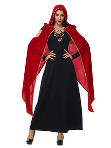 Nouvelle Cape de Vampire Adulte Halloween 2026 Transfrontalière Noire et Rouge Style Gothique Européen Américain Costume de Sorcière Cosplay - Product Image 5