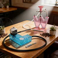 Mini Set de Chicha Taille L 3 Couleurs Personnalisé Vente en Gros, Narguilé Portable en Forme de Tasse avec LED et Sac de Voyage