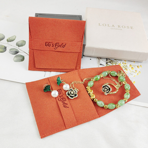 Bolsa de Joyería de Microfibra Número 1 en Calificaciones, Bolsa de Embalaje de Joyería de Terciopelo Personalizada con Logotipo - Product Image 1