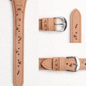 Nouveau bracelet en cuir pour Apple Watch S10 Génération 9876Ultra/SE 42mm 46mm 49mm, bracelet de montre givré motif chiot mignon - Product Image 3