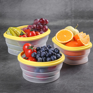 Boîte à Lunch pliable en Silicone, boîte à Lunch pliable sans Bpa ensemble de <span class=keywords><strong>stockage</strong></span> des aliments - Product Image 4