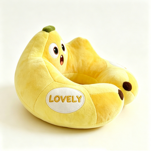 Almohada de felpa naranja personalizada, almohada cervical con forma de cítrico, almohada de viaje con forma de U, cojín naranja adorable, artículos de viaje de felpa encantadores - Product Image 4