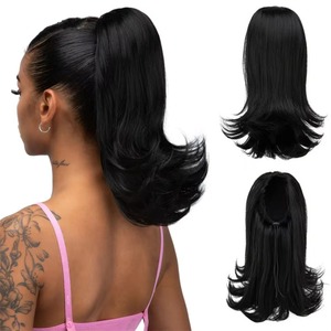 Extensiones <span class=keywords><strong>de</strong></span> Cola <span class=keywords><strong>de</strong></span> Caballo Sintética <span class=keywords><strong>de</strong></span> 14 Pulgadas, Postizo <span class=keywords><strong>de</strong></span> Cabello con Clip, Extensión <span class=keywords><strong>de</strong></span> Cola <span class=keywords><strong>de</strong></span> Caballo Envolvente, Cabello Rizado Natural en Forma <span class=keywords><strong>de</strong></span> C - Product Image 1