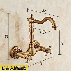 Rubinetto <span class=keywords><strong>per</strong></span> <span class=keywords><strong>Vasca</strong></span> <span class=keywords><strong>da</strong></span> <span class=keywords><strong>Bagno</strong></span> in Stile Americano con Valvola in Ceramica, Montaggio a Parete, Acqua Calda/Fredda, Beccuccio Girevole, <span class=keywords><strong>per</strong></span> Uso Domestico e Alberghiero - Product Image 6