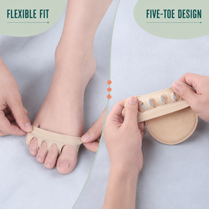 Almohadillas para el Antepié, Plantillas para Zapatos de Cinco <span class=keywords><strong>Dedos</strong></span> para Mujer, Antideslizantes, para Tacones Altos, Plantillas Footmaster para Bailarinas y Zapatos Casuales - Product Image 5