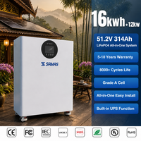Sistema Solar Todo en Uno de 12kW 16kWh 51.2V 314Ah, Respaldo para Cortes de Energía, 8000 Ciclos, Listo para Tifones en Filipinas, Certificado CE FCC