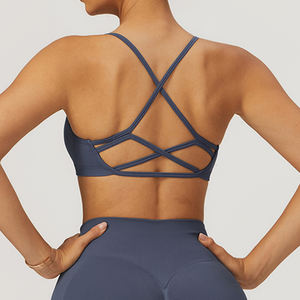 Sujetador Deportivo de Compresión para Mujer, Ligero, con Soporte, Cuello Cuadrado, Sin Costuras, Secado Rápido, Transpirable, de Spandex para Yoga - Product Image 5