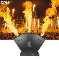 Machine à Effets de Flamme Dynamiques à Couleurs Changeantes avec Télécommande DMX 200W à 3 Têtes pour Spectacles Scéniques, Concerts et Événements en Direct