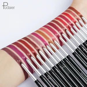 Wholesale 17 Colors Matte Lip Liner Pen Easy To Color Waterproof Long-lasting Lipliner Makeup Private Label