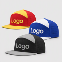 Casquette de baseball et de golf personnalisée avec broderie, 6 panneaux, visière plate, découpe au laser, respirante, avec logo personnalisé