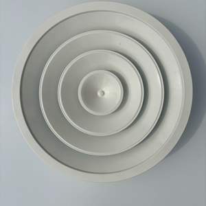 Rejillas de ventilación de techo con difusor redondo de aluminio con amortiguador para sistemas HVAC - Product Image 2