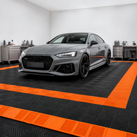 Dalles de sol modulaires emboîtables modernes pour atelier, garage, antidérapantes, en plastique PP, pour lavage de voitures et ateliers
