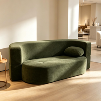Samt-Cord Vakuumkomprimiertes Schlafsofa mit Hochdichtem Schwamm, Faltbare Couch für Apartment, Hotel, Schlafzimmer, Wohnbereich