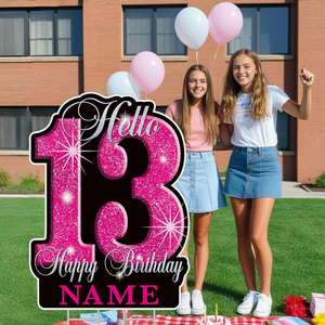 Decorazioni Personalizzate per Feste di Compleanno da 13 a 90 Anni, Insegna da <span class=keywords><strong>Giardino</strong></span> Impermeabile per Esterni - Product Image 2