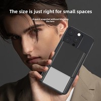 Batterie externe magnétique portable 10000 mAh avec chargeur sans fil, télécommande Bluetooth pour déclencheur d'appareil photo et support de téléphone pour créateurs de contenu