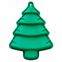 Moule à pâtisserie en silicone en forme de sapin de Noël avec trou de suspension, facile à ranger