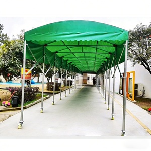 Auvent coulissant 6m x 4m x 3m - Tente pliable et mobile, auvent télescopique coulissant, imperméable, ignifuge, résistant aux UV - Product Image 4