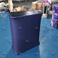 Table de comptoir pliable portable personnalisée pour salon professionnel, podium pour les ventes