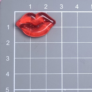 Cabochon a Forma di Labbra Rosse Trasparenti da 25mm, Decorazioni Adorabili per San Valentino, Accessori Fai-da-Te per Slime - Product Image 6