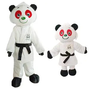Funtoys OEM Handmade Panda Animal Fabric Doll Customized Made Plush Stuffed Toy Mascot Costume Custom Doll With Clothes