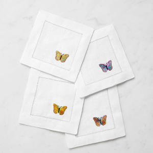 Serviettes de cocktail en coton et lin avec broderie personnalisée d'un fabricant de serviettes pour les événements de mariage - Product Image 1