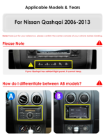 Autoradio 9 pouces pour Nissan Qashqai J10 2006-2013, CarPlay sans fil, Android Auto, lecteur multimédia vidéo, 2din, DSP, stéréo, GPS, Navi