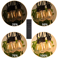 Guirlandes lumineuses à prises fixes ST38 E12 10M 20 ampoules IP44 étanches pour extérieur et intérieur, guirlandes LED, guirlandes de Noël