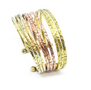 25 December Christmas Jewelry blood circulation <b>copper</b> jewelry Custom Brass Cuff Bracelet Heavy Weight Fashion Brass Jewelry - Product Image 4