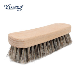 Yinste <b>Shoe</b> Brush Solid Wood Horse Hair <b>Soft</b> Bristle For Home Use Cleaning - Product Image 1