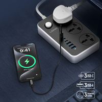 LDNIO SC3604C Bande d'alimentation USB 3 voies étanche pour l'extérieur Bande d'alimentation pour port USB