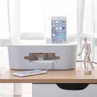 Câble de données, multiprise, boîte de rangement pour câbles, grande boîte d'organisation de bureau, multiprise, boîte de gestion des câbles en plastique