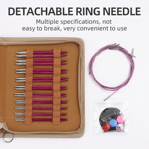 JP đan công cụ Crochet túi màu alumina có thể tháo rời dây thay đổi Vòng Kim đặt kim tròn - Product Image 3