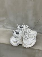 Baskets Chunky Rétro Y2K à Lacets Effet Craquelé Respirantes avec Plateforme de 8 cm pour Augmenter la Taille en Maille OEM