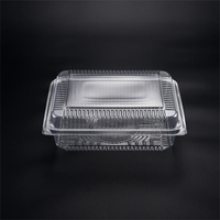 Élimination en plastique transparent gâteau dessert récipient alimentaire à clapet blister pâtisserie biscuit boîte d'emballage