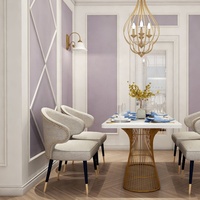 Moulures décoratives multi-styles en bois, recouvertes de film, surface peinte ou plaquée, lignes décoratives blanches