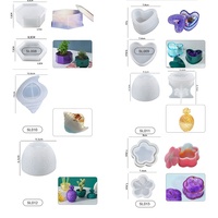 Boîte de rangement de vente chaude moule en silicone boîte de rangement en forme de coeur moule en résine avec couvercle