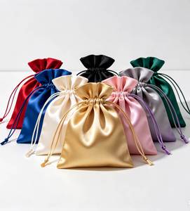 Sacs de rangement personnalisés en satin de soie réutilisables avec cordon de serrage pour cadeaux, bijoux, cosmétiques, maquillage, téléphones portables, chaussures et protection anti-poussière – Luxe et mignons - Product Image 3